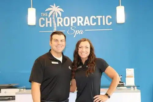 Dr. Ryan Klepko and Dr. Robyn Klepko at The Chiropractic Spa in Dunedin.